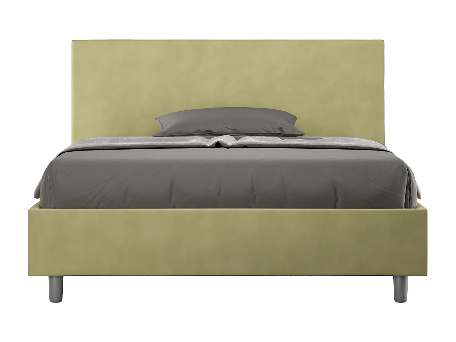 Gestoffeerd Bed 140x190 met opbergruimte microvezel groen Adele
