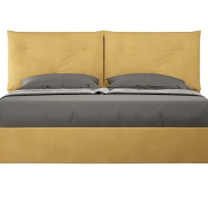 Gestoffeerd Bed 160×190 zonder lattenbodem microvezel oker Appia