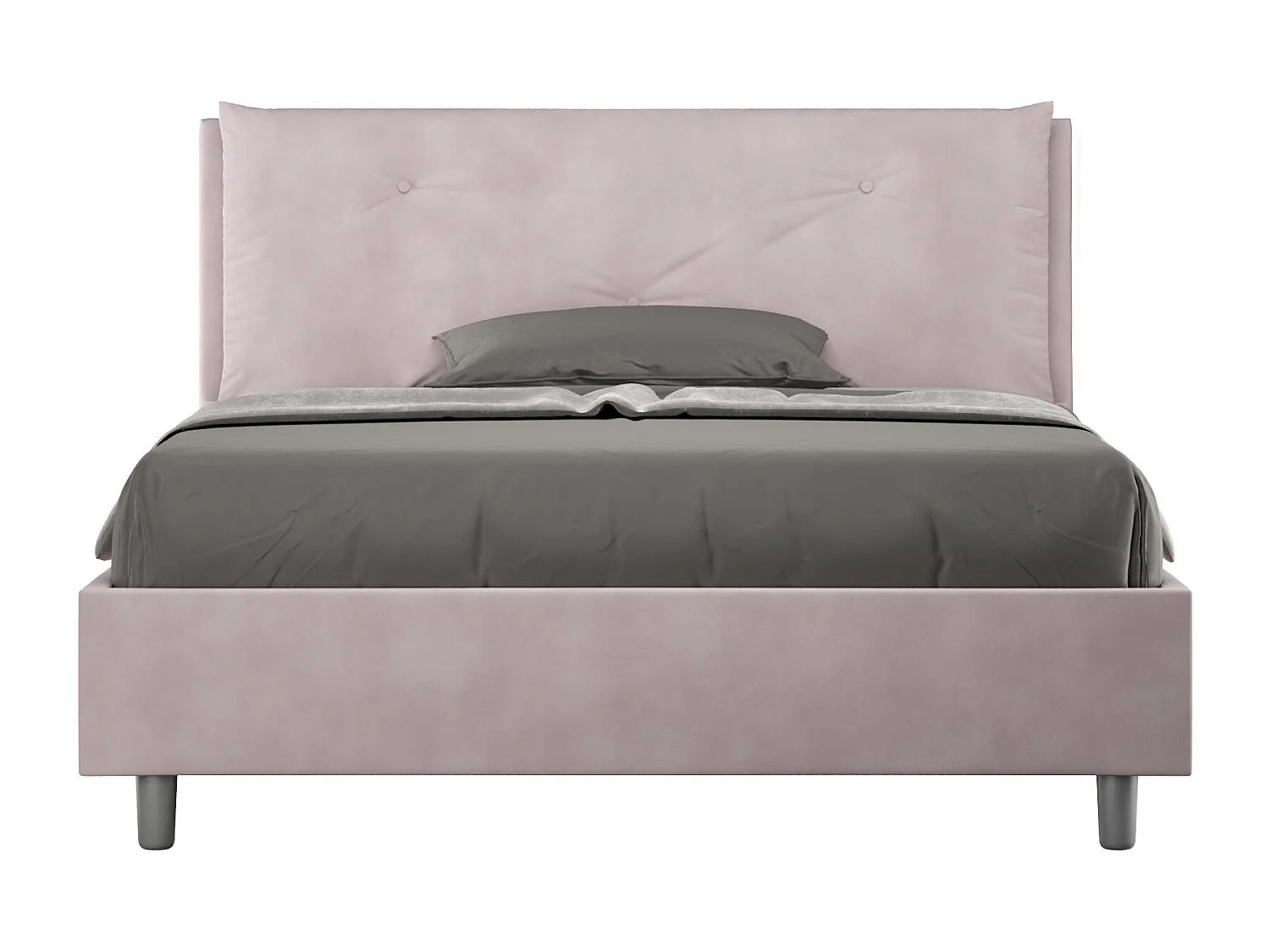 Gestoffeerd Bed 140x190 zonder lattenbodem microvezel lila Appia Large
