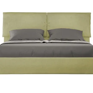 Gestoffeerd Bed 160×190 zonder lattenbodem microvezel groen Mados Gestoffeerd Bed 160×190 zonder lattenbodem microvezel groen Mados