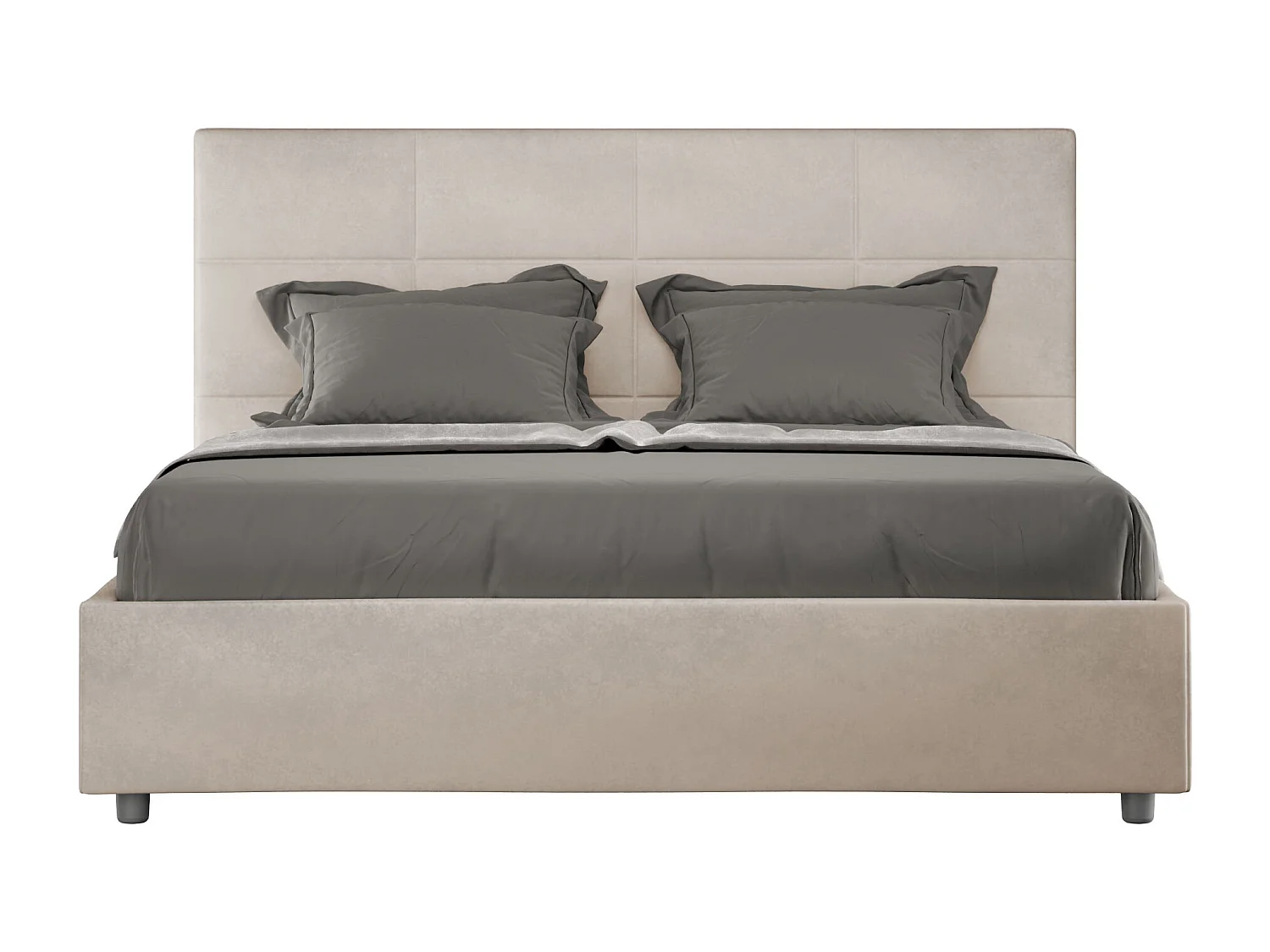 Gestoffeerd Bed 140x190 met opbergruimte microvezel zand Mika