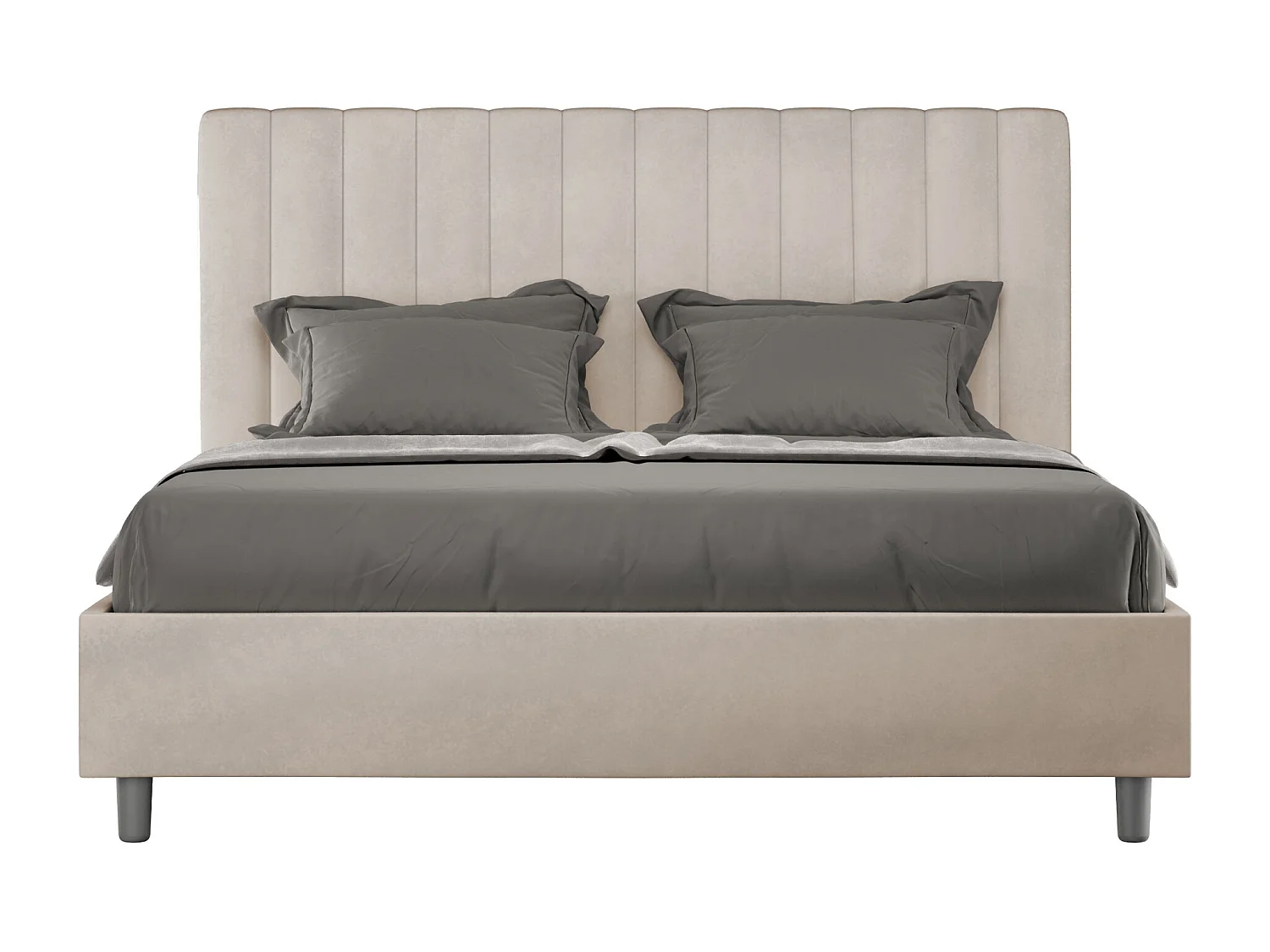 Gestoffeerd Bed 140x200 met opbergruimte microvezel zand Agueda