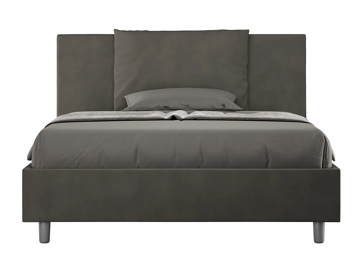 Gestoffeerd Bed 140x200 met opbergruimte microvezel grijs Antea