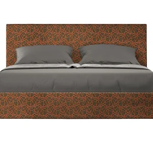 Gestoffeerd Bed 160×200 met opbergruimte stof Era 04 oranje Adele