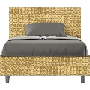Gestoffeerd Bed 120×200 met opbergruimte stof Aragona 3 geel Adele Gestoffeerd Bed 120×200 met opbergruimte stof Aragona 3 geel Adele
