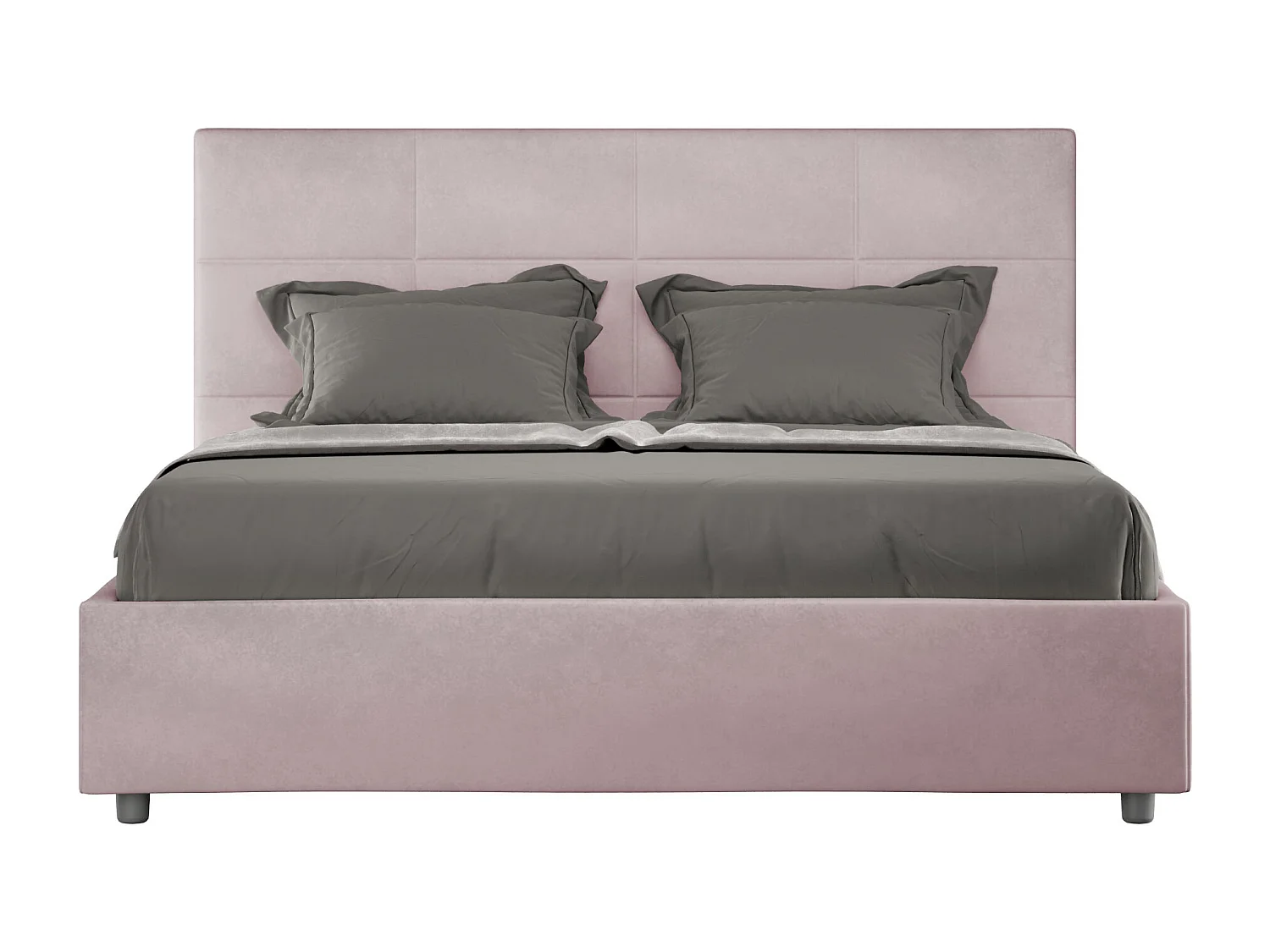 Gestoffeerd Bed 140x190 met opbergruimte microvezel lila Mika
