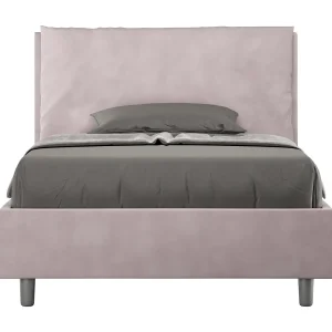 Gestoffeerd bed 120×190 met opbergruimte microvezel lila Antea Large Gestoffeerd bed 120×190 met opbergruimte microvezel lila Antea Large