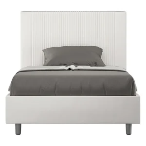 Gestoffeerd bed 120×190 met opbergruimte kunstleer wit Goya Gestoffeerd bed 120×190 met opbergruimte kunstleer wit Goya