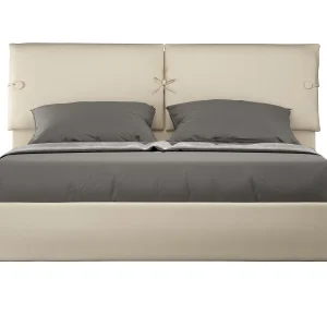 Gestoffeerd bed 160×200 met opbergruimte kunstleer taupe Sleeper