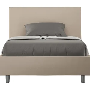 Gestoffeerd bed 120×190 met opbergruimte kunstleer taupe Adele Gestoffeerd bed 120×190 met opbergruimte kunstleer taupe Adele