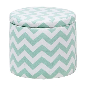 Hocker stof blauw/wit TUNICA Hocker stof blauw/wit TUNICA
