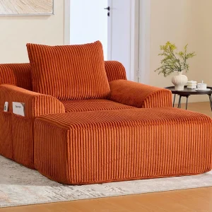Grote zitzak met voetenbank – 1-zits corduroy bank – Optimaal comfort voor woonkamer, slaapkamer of kantoor Grote zitzak met voetenbank – 1-zits corduroy bank – Optimaal comfort voor woonkamer, slaapkamer of kantoor