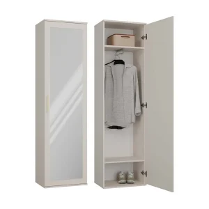 Halmeubel – Hal kast creme – 50x35x180cm Halmeubel – Hal kast creme – 50x35x180cm