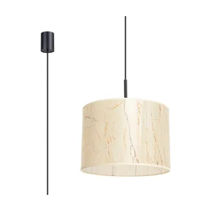Hanglamp Nevia minimalist van – 1 lichtbronnen – L.40 x H.137 cm – beige marmer/zwart Hanglamp Nevia minimalist van – 1 lichtbronnen – L.40 x H.137 cm – beige marmer/zwart