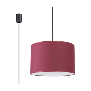 Hanglamp Nevia minimalist van – 1 lichtbronnen – L.40 x H.137 cm – bordeauxrood/zwart Hanglamp Nevia minimalist van – 1 lichtbronnen – L.40 x H.137 cm – bordeauxrood/zwart