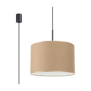 Hanglamp Nevia minimalist van – 1 lichtbronnen – L.40 x H.137 cm – taupe/zwart Hanglamp Nevia minimalist van – 1 lichtbronnen – L.40 x H.137 cm – taupe/zwart