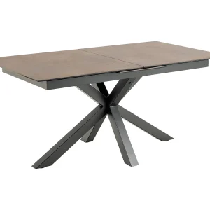 Heavir eetkamertafel 90×168/210cm met extra 1 plaat bruin.