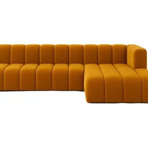 Hoekbank GRAND L, 295 cm, stof Salvador, geel, rechterzijde