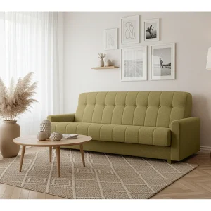 Herbi slaapbank, voor de woonkamer, Herbi-stof, lichtgroen Herbi slaapbank, voor de woonkamer, Herbi-stof, lichtgroen