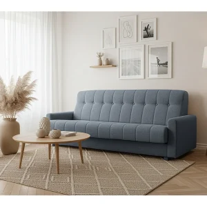 Herbi slaapbank, voor in de woonkamer, Herbi-stof, marineblauw Herbi slaapbank, voor in de woonkamer, Herbi-stof, marineblauw