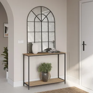 Hal Chloe met 1 Onderste Plank, Kleur Eiken/Zwart Hal Chloe met 1 Onderste Plank, Kleur Eiken/Zwart