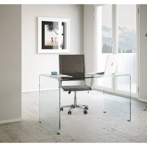 Glassy bureau van gebogen glas 120x70x75 cm Glassy bureau van gebogen glas 120x70x75 cm