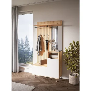 Halmeubel Nordic C evoke eiken / tabilla / wit 100 cm Halmeubel Nordic C evoke eiken / tabilla / wit 100 cm