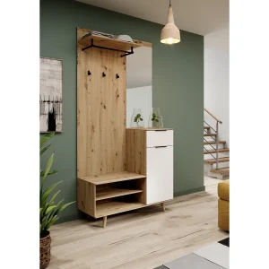 Halmeubel Nordic B artisan eiken / wit 100 cm Halmeubel Nordic B artisan eiken / wit 100 cm