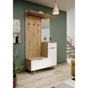 Halmeubel Nordic A artisan eiken / wit 100 cm Halmeubel Nordic A artisan eiken / wit 100 cm
