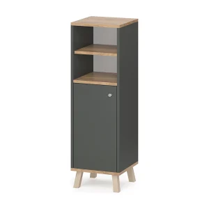 Halfhoge kast antraciet 30x30x95 senyo Halfhoge kast antraciet 30x30x95 senyo
