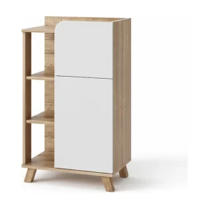 Halfhoge kast sonoma/wit 50x35x90 karen Halfhoge kast sonoma/wit 50x35x90 karen