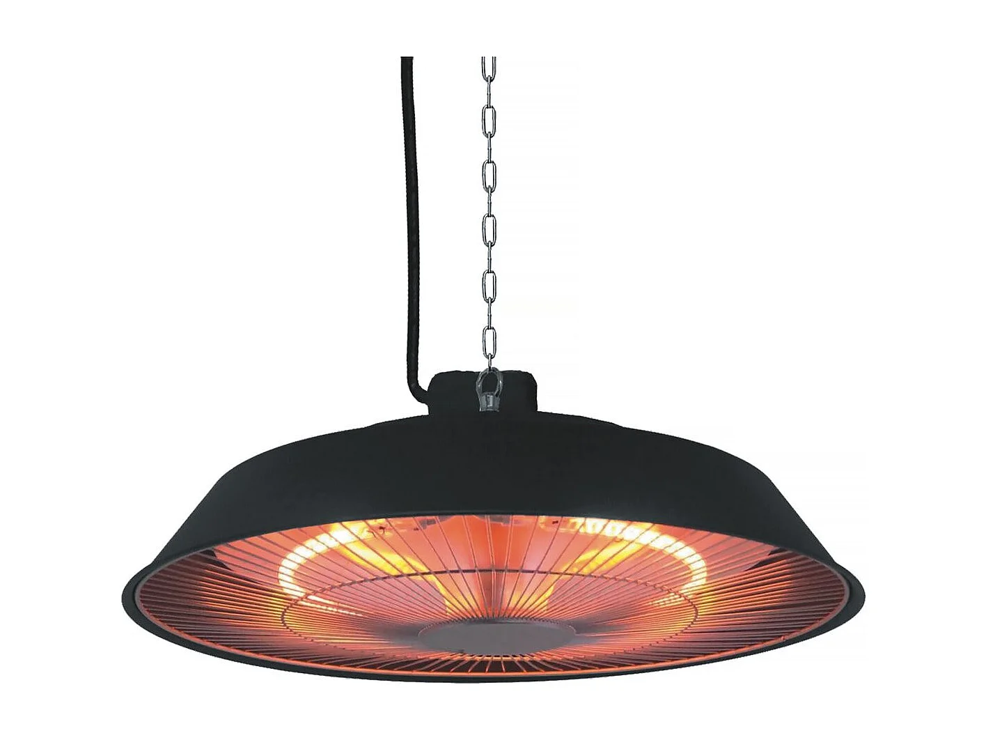 Hangende terrasverwamer elektrische heater terras - 1500W - Zwart