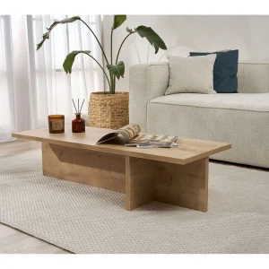 Harbor" houten salontafel – 120 x 45 x 30 cm – Saffier Eik Harbor" houten salontafel – 120 x 45 x 30 cm – Saffier Eik