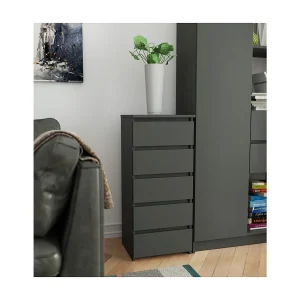 Ladekast CL5 met 5 Lades / AKORD Furniture Factory / Grafietgrijs / 40 x 92 x 35 cm Ladekast CL5 met 5 Lades / AKORD Furniture Factory / Grafietgrijs / 40 x 92 x 35 cm
