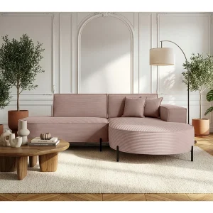 Hoekbank Parma Studio Hills, stof Poso, rechts, roze (27) Hoekbank Parma Studio Hills, stof Poso, rechts, roze (27)