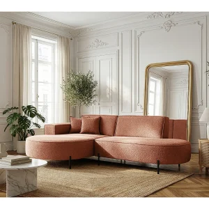 Hoekbank Parma Studio Hills, voor de woonkamer, Quelle, links, oranje (54) Hoekbank Parma Studio Hills, voor de woonkamer, Quelle, links, oranje (54)