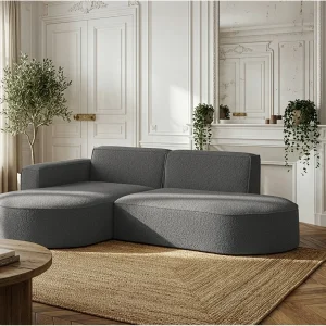 Hoekbank Parma Studio, voor de woonkamer, stof Quelle, links, grijs (92) Hoekbank Parma Studio, voor de woonkamer, stof Quelle, links, grijs (92)