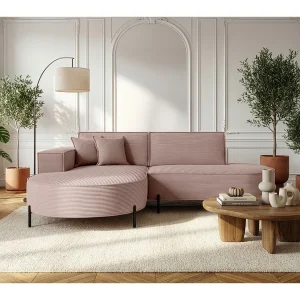 Hoekbank Parma Studio Hills, stof Poso, links, roze (27) Hoekbank Parma Studio Hills, stof Poso, links, roze (27)