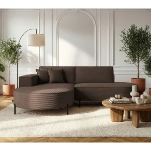 Hoekbank Parma Studio Hills, stof Poso, links, bruin (06) Hoekbank Parma Studio Hills, stof Poso, links, bruin (06)