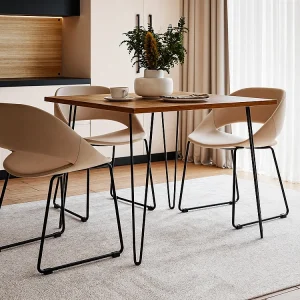 HAIRPIN tafel 90 x 90 cm voor keuken, woonkamer, eetkamer Eiken Craft HAIRPIN tafel 90 x 90 cm voor keuken, woonkamer, eetkamer Eiken Craft