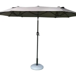 Grote dubbele parasol antracietgrijs – Afmetingen 150×300 cm Grote dubbele parasol antracietgrijs – Afmetingen 150×300 cm