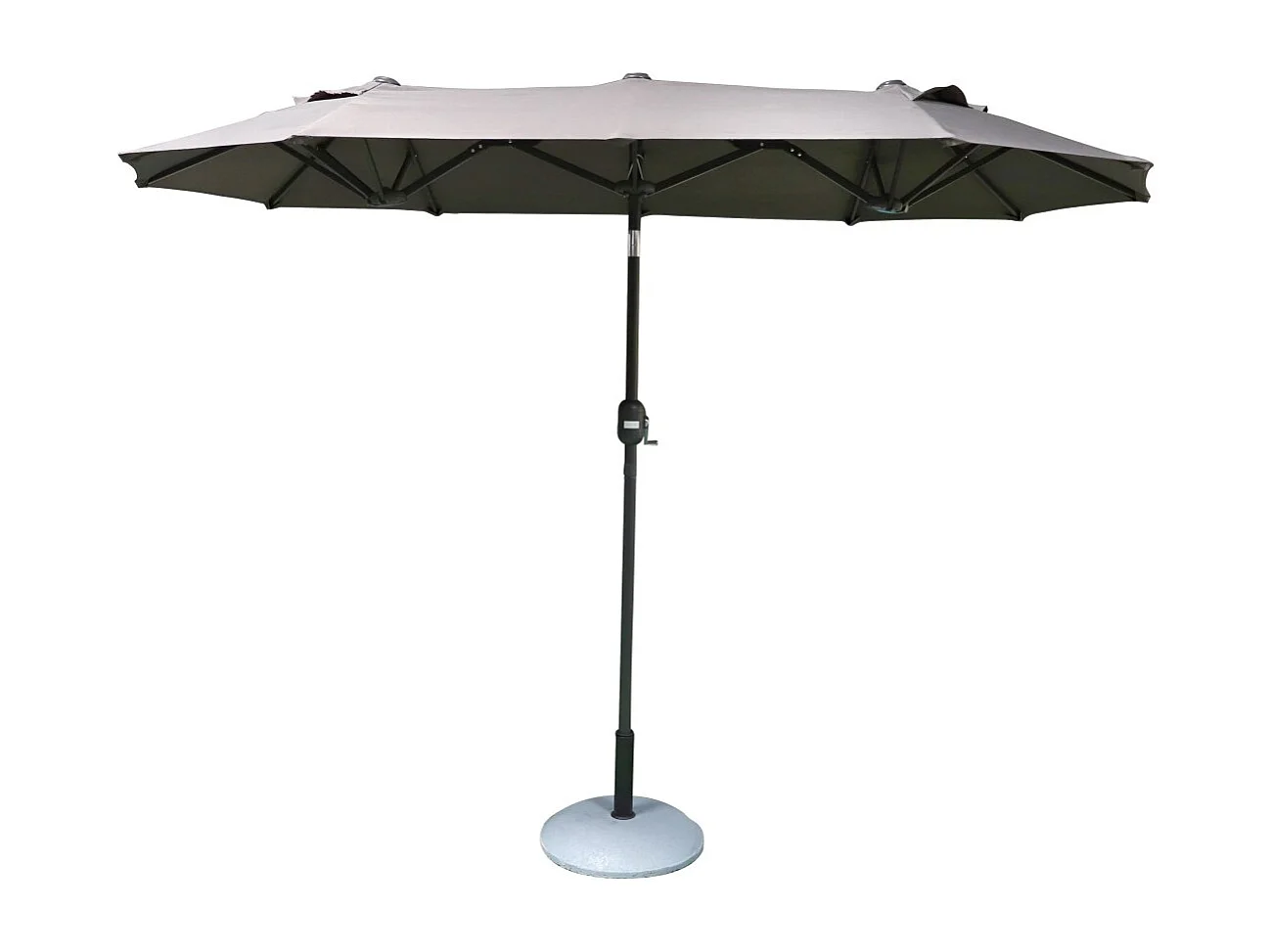 Grote dubbele parasol antracietgrijs – Afmetingen 150x300 cm