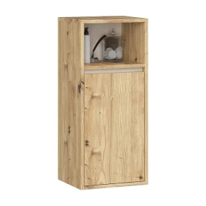 Hangende Badkamerkast VAMI W90 met 1 Deur en 3 Planken / Artisan Eik – Kasjmier / AKORD Furniture Factory / 35x30x80 cm Hangende Badkamerkast VAMI W90 met 1 Deur en 3 Planken / Artisan Eik – Kasjmier / AKORD Furniture Factory / 35x30x80 cm