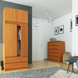 Grote Olifantenhout Staande Kast met Bovenstuk, 90cm – 2 Deuren & 2 Lades, 234cm Hoog, Mat Afwerking, Zelfmontage Grote Olifantenhout Staande Kast met Bovenstuk, 90cm – 2 Deuren & 2 Lades, 234cm Hoog, Mat Afwerking, Zelfmontage