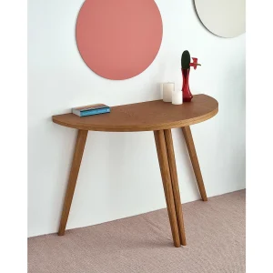 Halfronde uitschuifbare eettafel 120 cm Mawi Eik