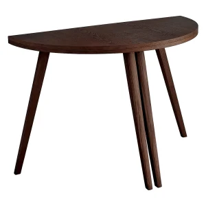 Halfronde uitschuifbare eettafel 110 cm Mawi Noten