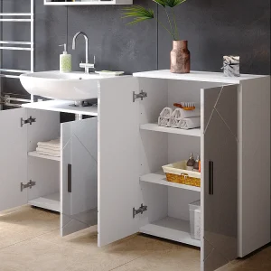 Halfhoge kast wit hoogglans 60x30x81 irma Halfhoge kast wit hoogglans 60x30x81 irma