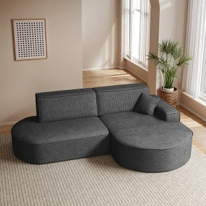 Hoekbank Modena Pro – Comfort en stijl in een moderne designstof Poso Graphite Rechts Hoekbank Modena Pro – Comfort en stijl in een moderne designstof Poso Graphite Rechts