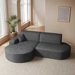 Hoekbank Modena Pro – comfort en stijl in een moderne designstof Poso Graphite Links Hoekbank Modena Pro – comfort en stijl in een moderne designstof Poso Graphite Links
