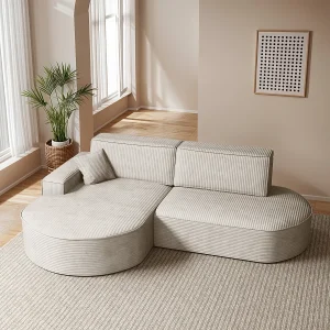 Hoekbank Modena Pro – comfort en stijl in een moderne designstof Poso Beige Links Hoekbank Modena Pro – comfort en stijl in een moderne designstof Poso Beige Links